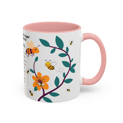 Grandma Prayer Coffee Mug (11, 15oz) Floral Bumble Bees Mother's Day Gift