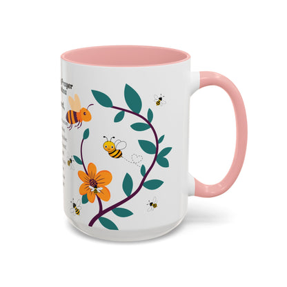 Grandma Prayer Coffee Mug (11, 15oz) Floral Bumble Bees Mother's Day Gift