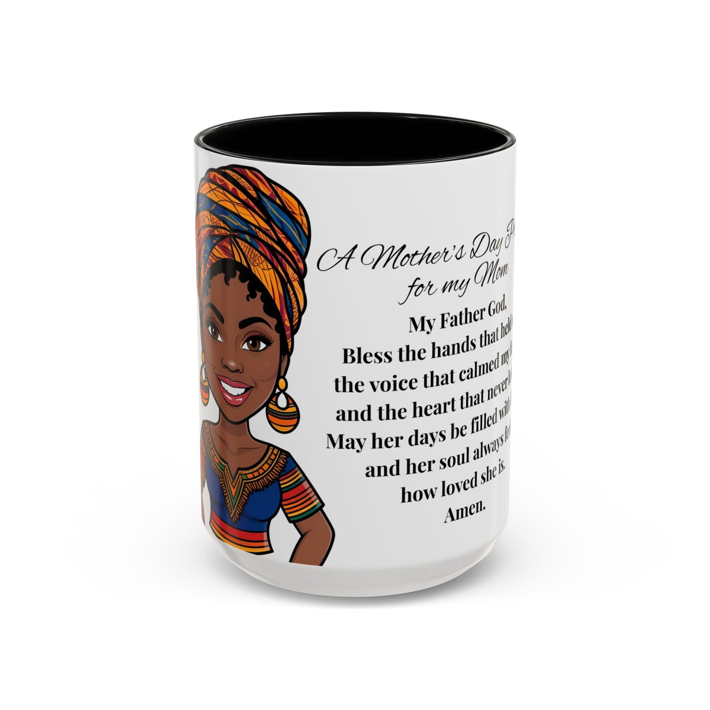 Mom Mother's Day Prayer Mug- African/American/Caribbean Mother's Day Prayer Coffee Mug, Inspirational
