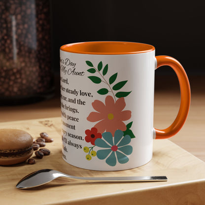Aunt Prayer Coffee Mug - Floral Design - Mother's Day Gift - 11oz/15oz