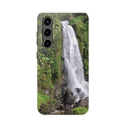 Nature Island Trafalgar Waterfall inspired Tough IPhone and Samsung phone Cases - Durable Protection for Outdoor Adventure