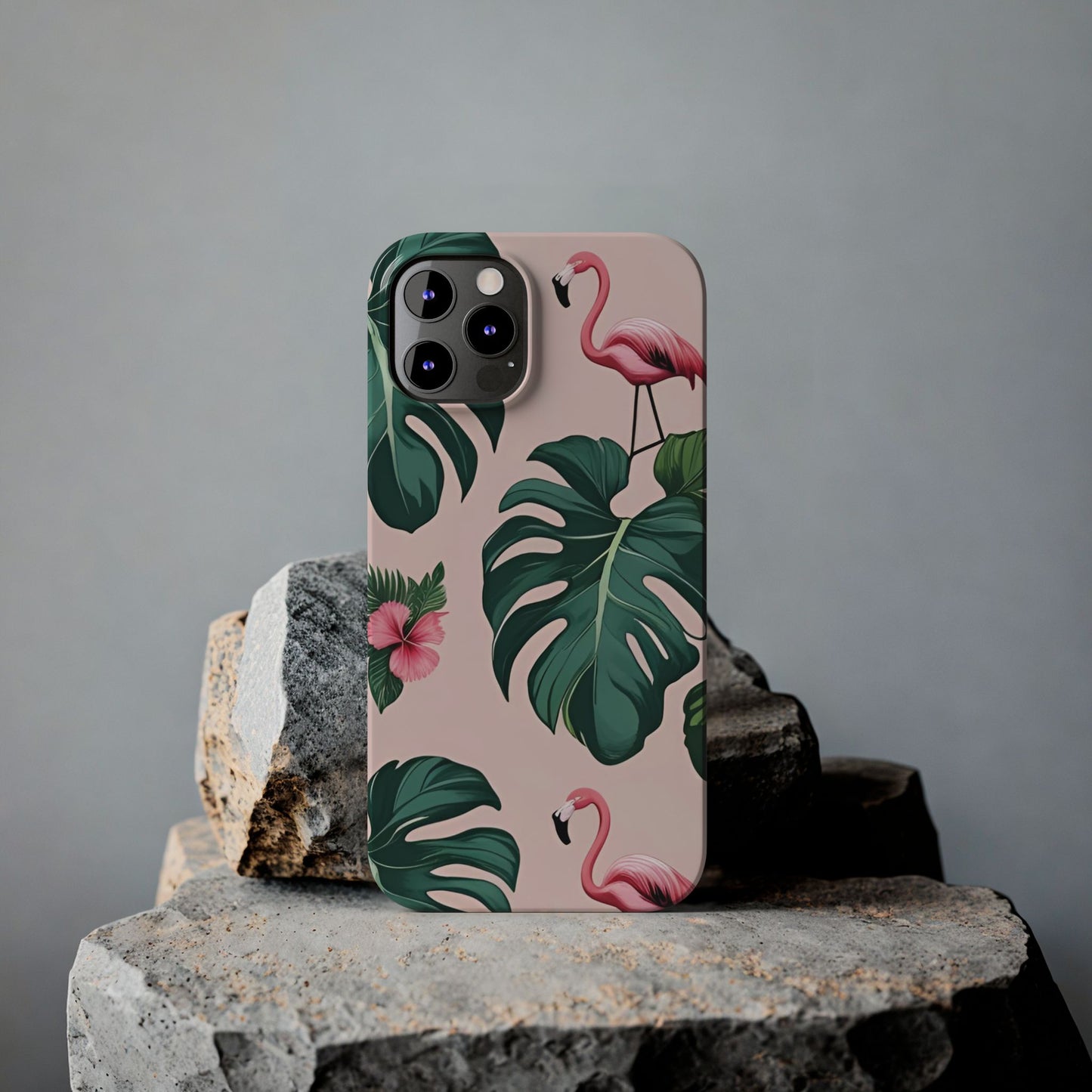 Tropical Flamingo Phone Case, Summer Vibe Smartphone Cover, Gift for Beach Lovers, Cute Mobile Accessory, Floral Design
