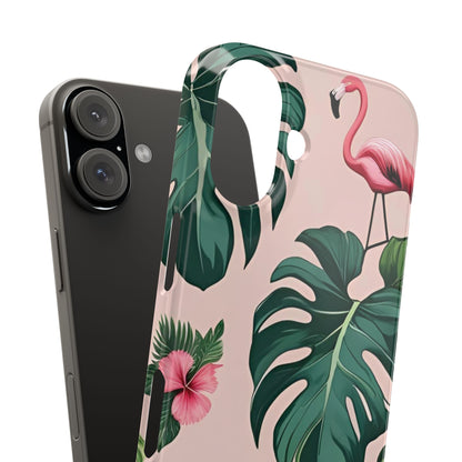Tropical Flamingo Phone Case, Summer Vibe Smartphone Cover, Gift for Beach Lovers, Cute Mobile Accessory, Floral Design