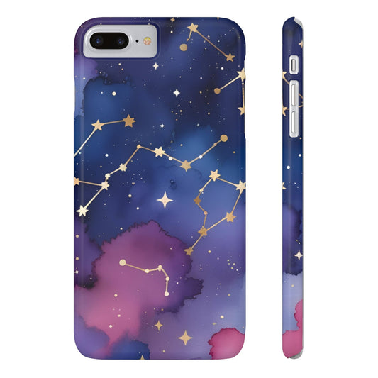 Galaxy Slim Phone Case - Cosmic Constellation Design for Stargazers and Astrology Lovers