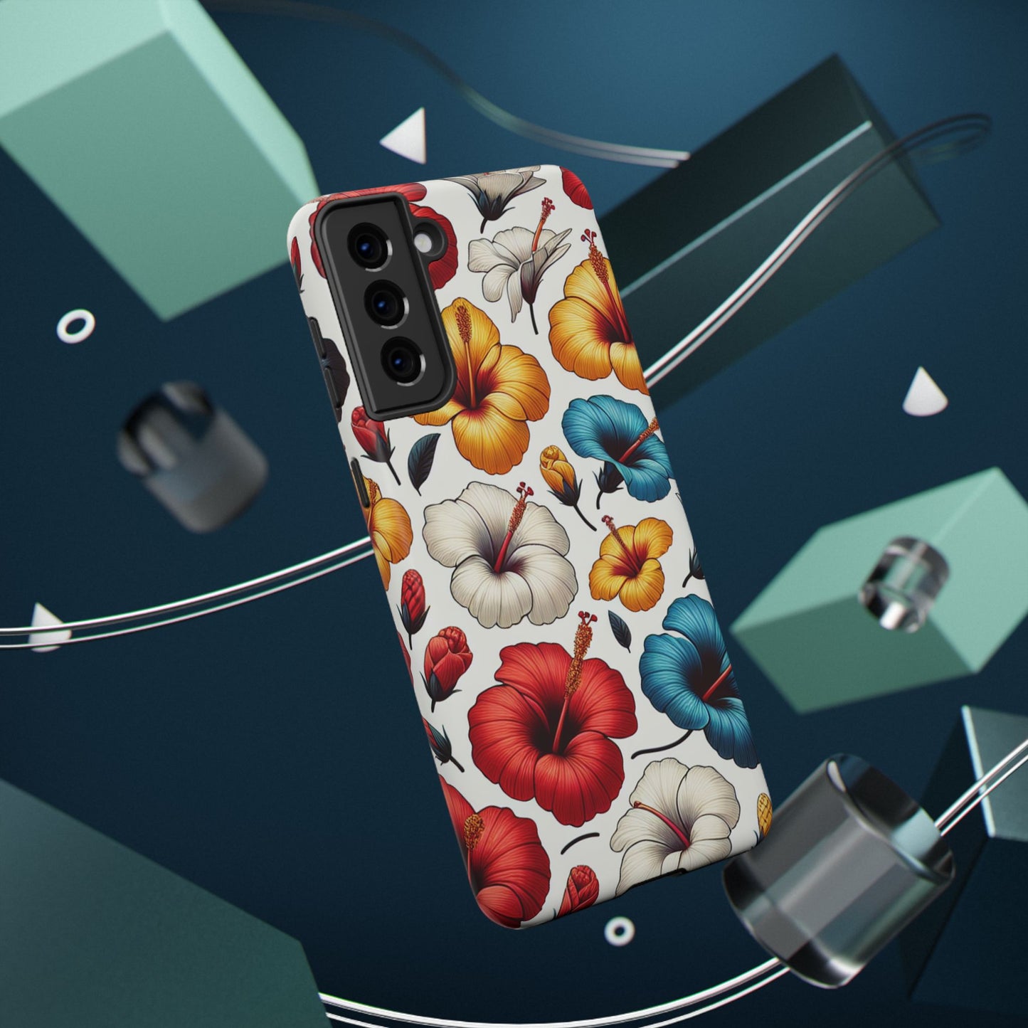 Hibiscus Bloom Impact-Resistant Phone Case – Bold Floral Protection