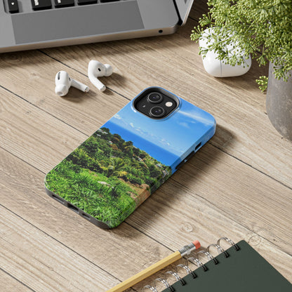 iPhone and Samsung phone Cases - Tropical Ocean View, Durable Cover for Beach Lovers