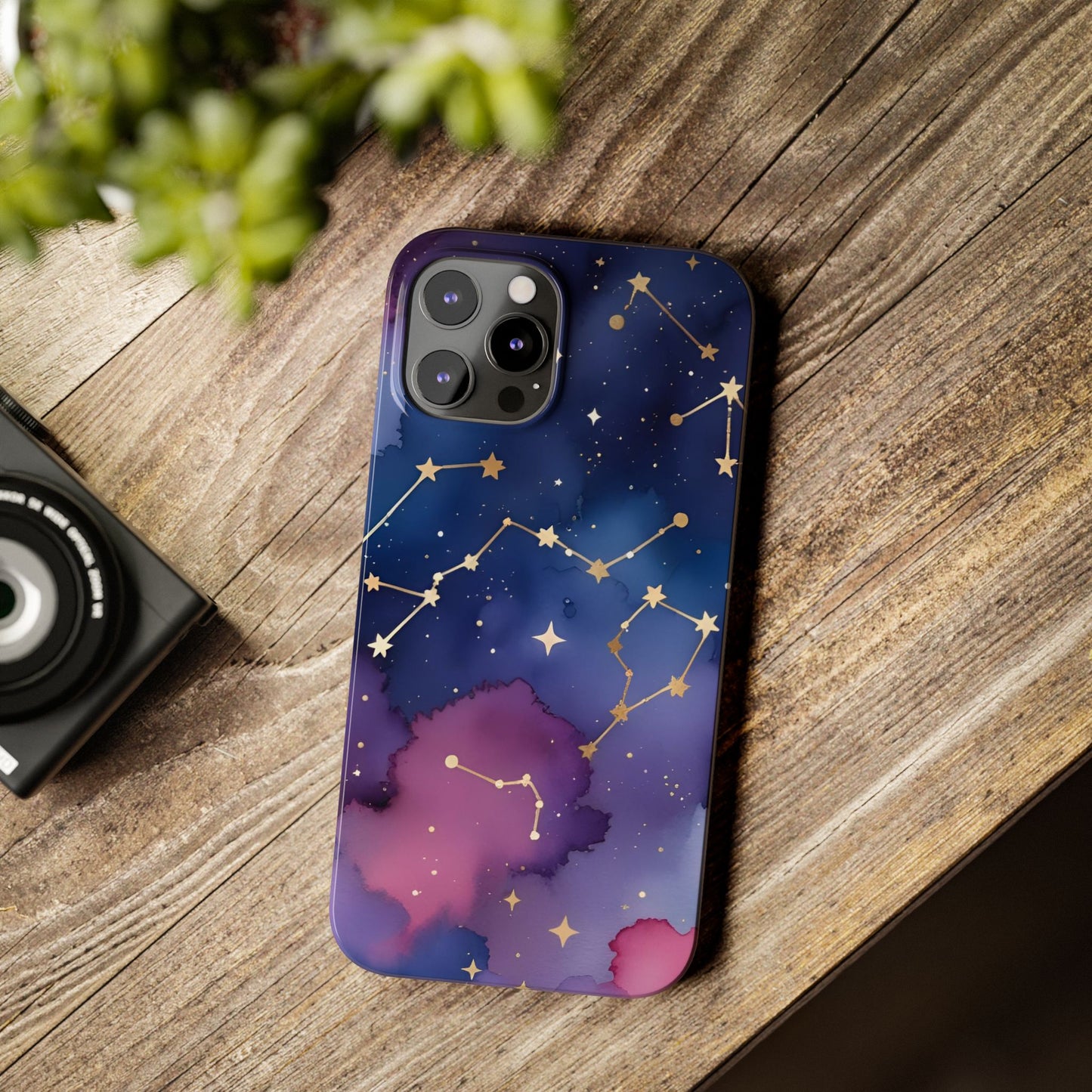 Galaxy Slim Phone Case - Cosmic Constellation Design for Stargazers and Astrology Lovers