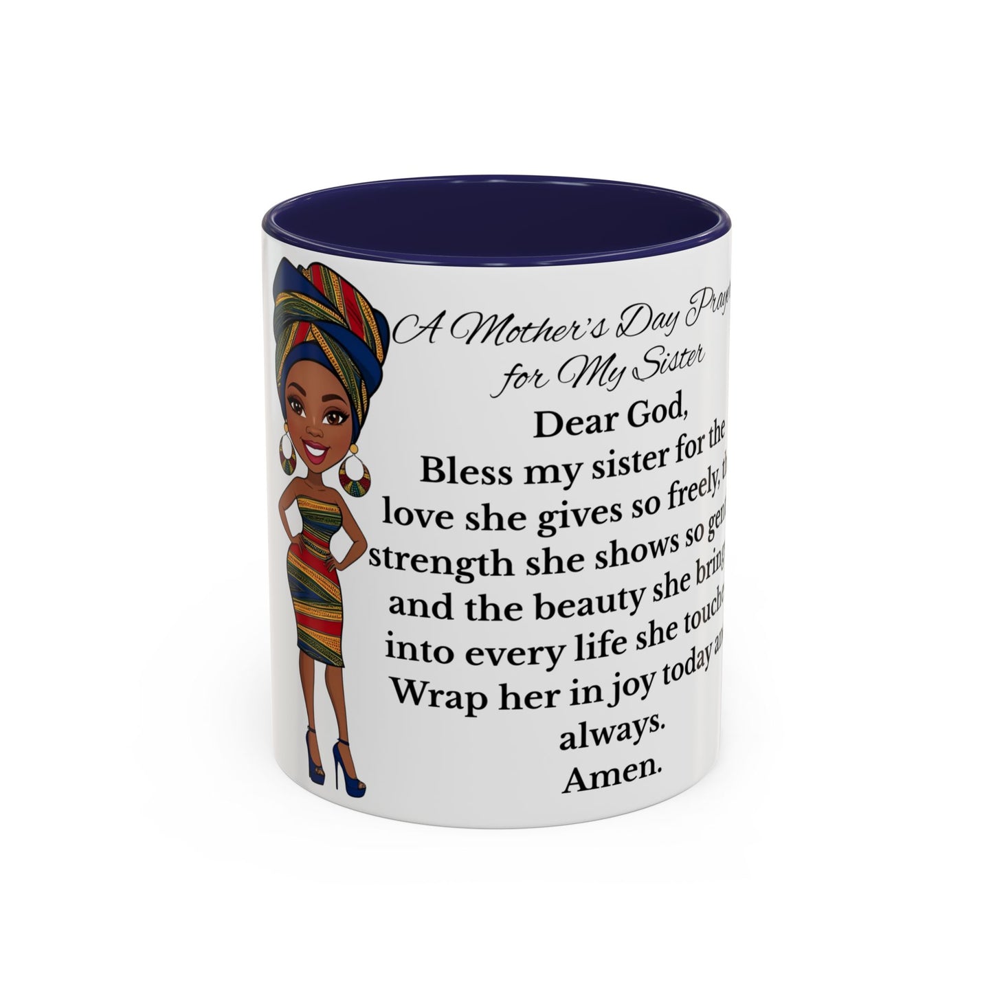 Sister Prayer African American Mother's Day Mug, gift