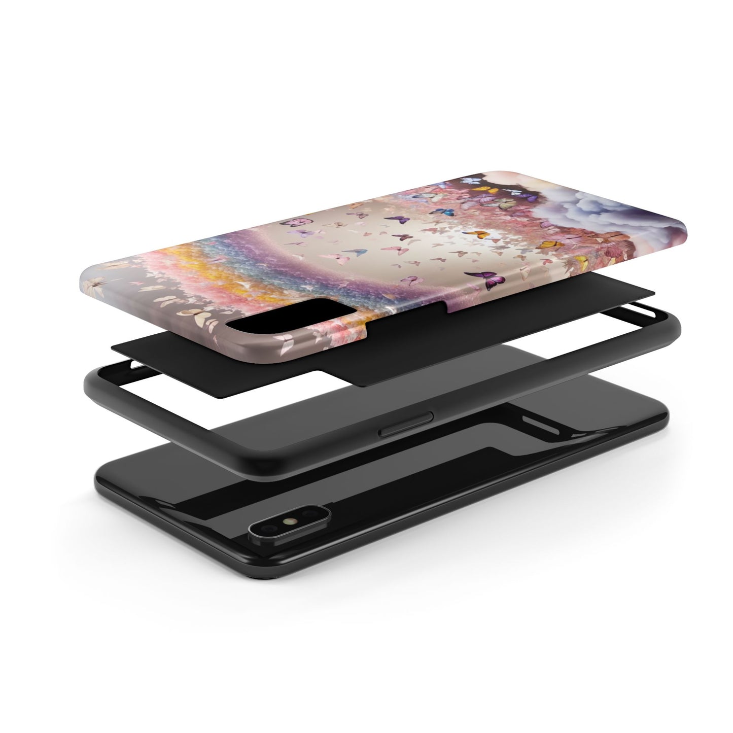 Spring Butterfly & Rainbow Phone Cover – Stylish, Strong & Gift-Ready