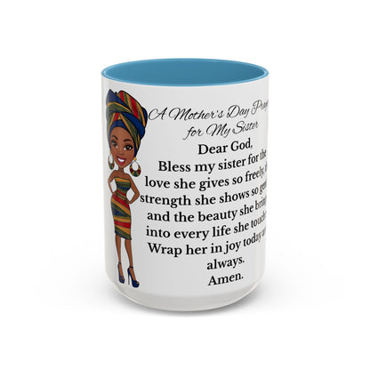 Sister Prayer African American Mother's Day Mug, gift