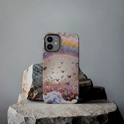 Spring Butterfly & Rainbow Phone Cover – Stylish, Strong & Gift-Ready