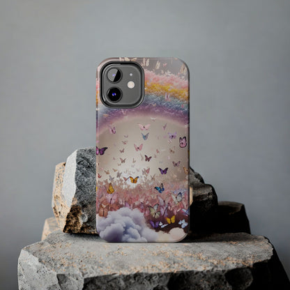 Spring Butterfly & Rainbow Phone Cover – Stylish, Strong & Gift-Ready