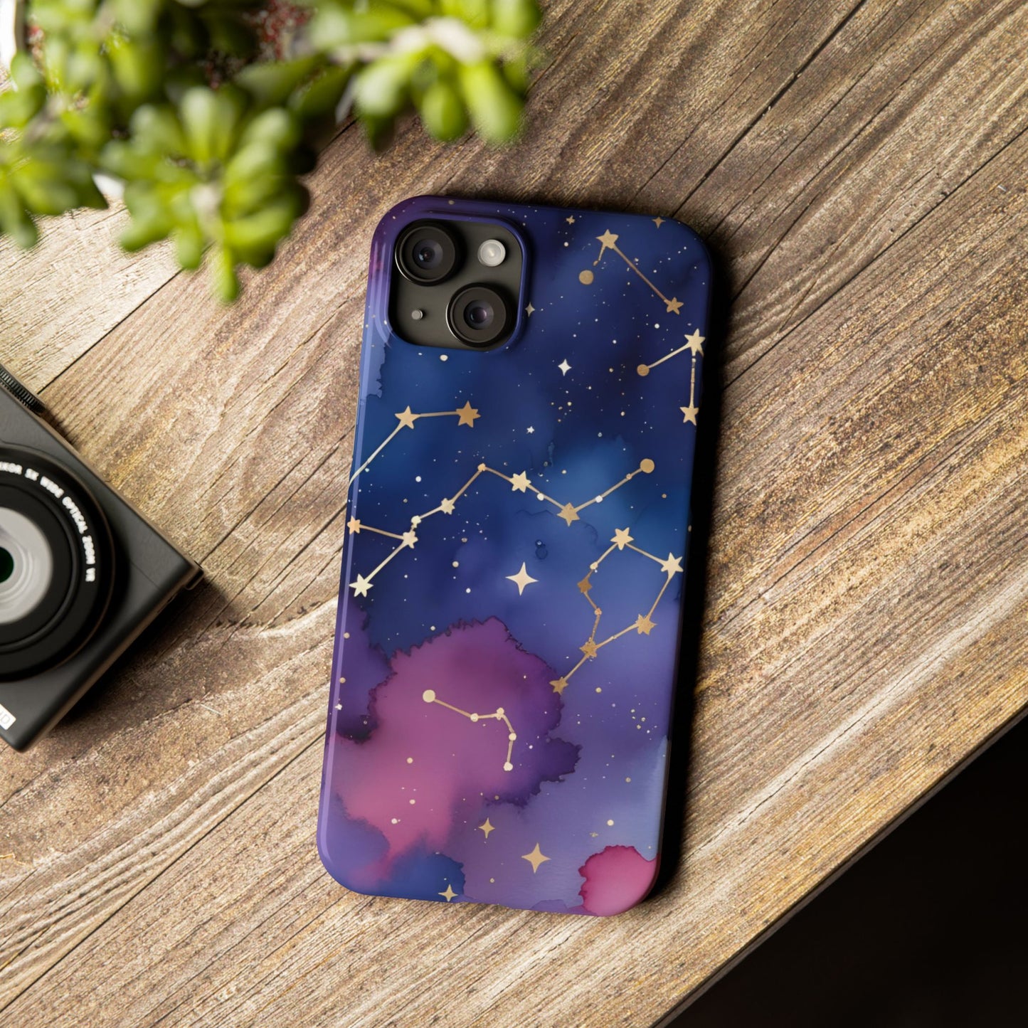 Galaxy Slim Phone Case - Cosmic Constellation Design for Stargazers and Astrology Lovers