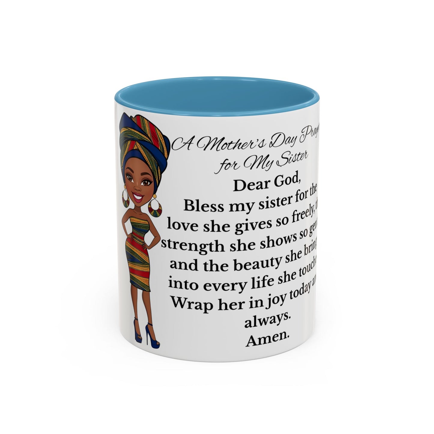 Sister Prayer African American Mother's Day Mug, gift