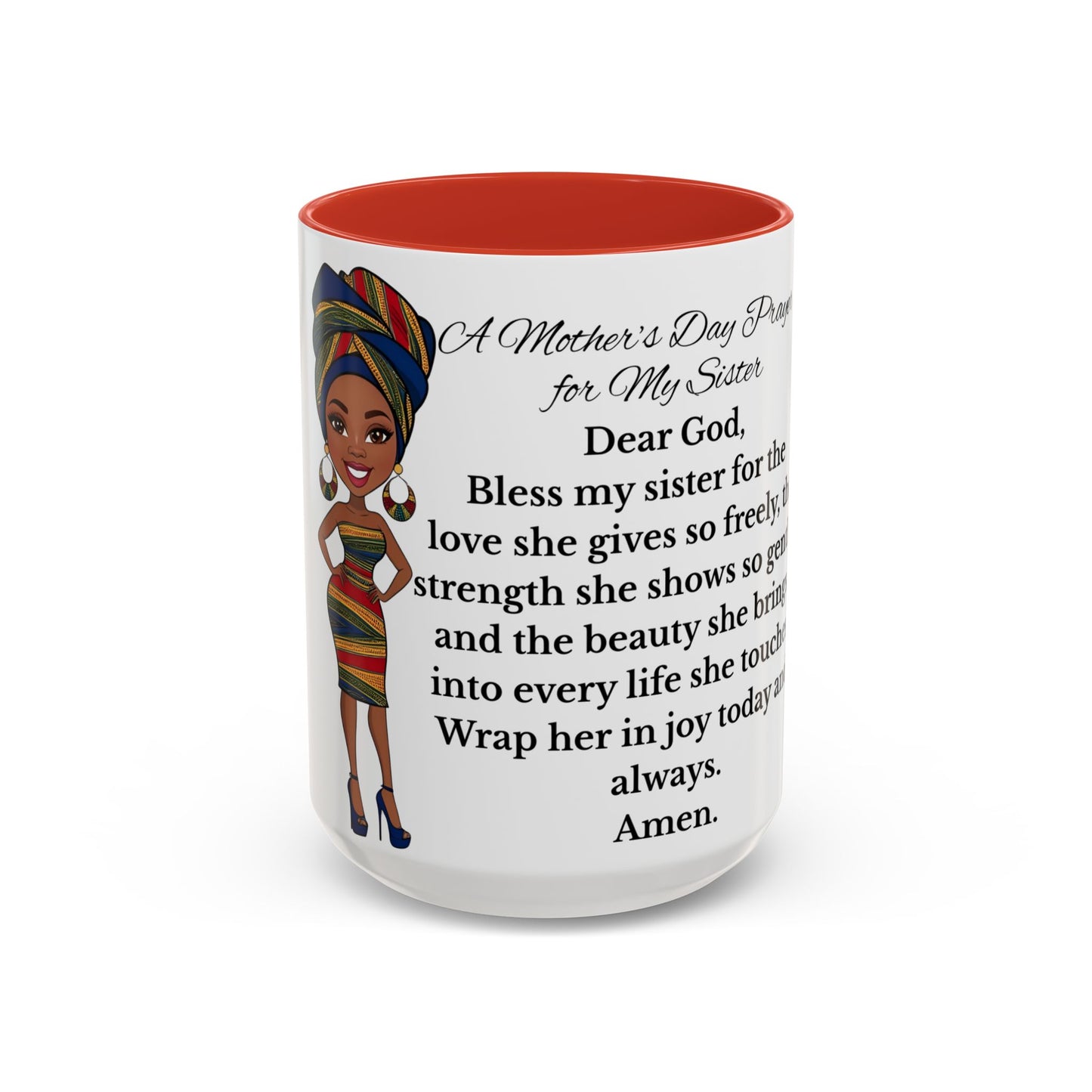 Sister Prayer African American Mother's Day Mug, gift