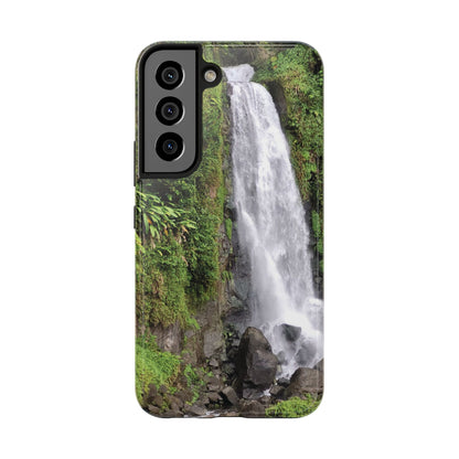 Nature Island Trafalgar Waterfall inspired Tough IPhone and Samsung phone Cases - Durable Protection for Outdoor Adventure