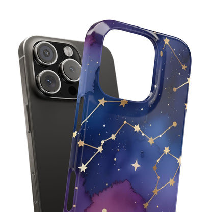 Galaxy Slim Phone Case - Cosmic Constellation Design for Stargazers and Astrology Lovers