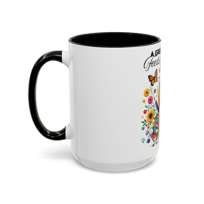 A Great Teacher Feeds The Mind Coffee/Tea Mug, teacher appreciation, Educator's gift