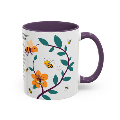 Grandma Prayer Coffee Mug (11, 15oz) Floral Bumble Bees Mother's Day Gift