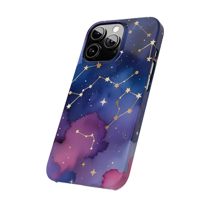Galaxy Slim Phone Case - Cosmic Constellation Design for Stargazers and Astrology Lovers