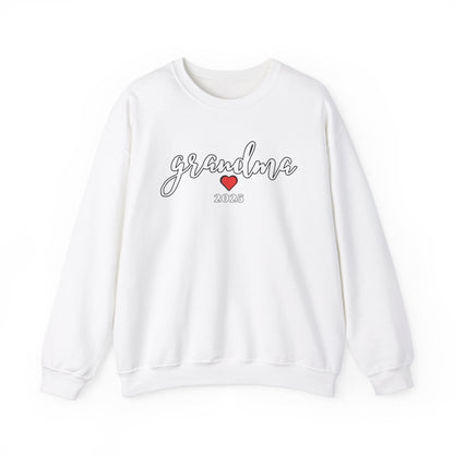 Grandma 2025 Red Heart Sweatshirt - Valentines Day, Mother's Day, Birthday Gift, Love Gift