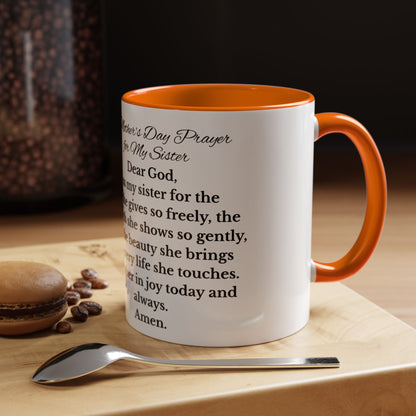 Sister Prayer African American Mother's Day Mug, gift