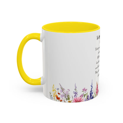 My Daughter Prayer Coffee Mug - Inspirational Prayer for My Daughter, Motivational Gift, Mother's Day, Floral Design