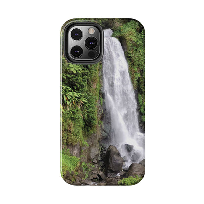 Nature Island Trafalgar Waterfall inspired Tough IPhone and Samsung phone Cases - Durable Protection for Outdoor Adventure