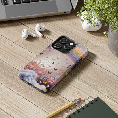 Spring Butterfly & Rainbow Phone Cover – Stylish, Strong & Gift-Ready