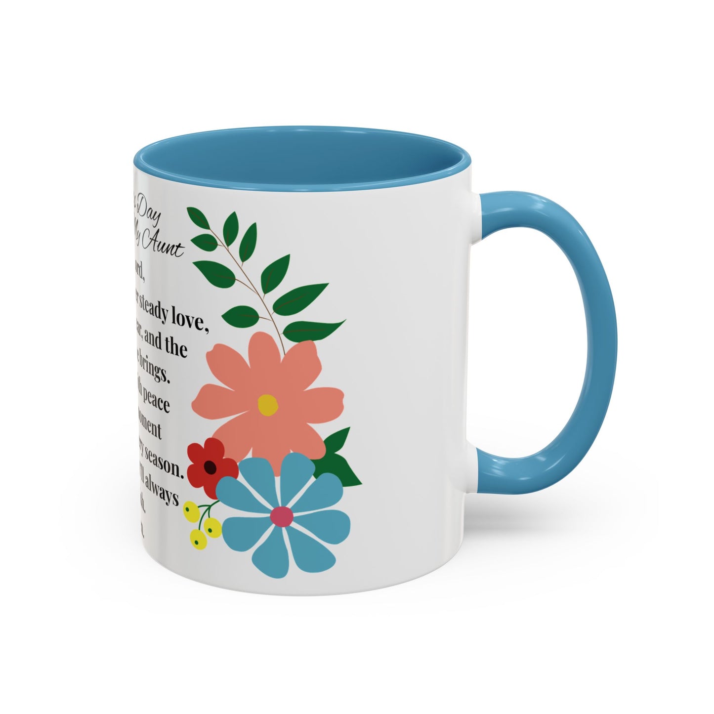 Aunt Prayer Coffee Mug - Floral Design - Mother's Day Gift - 11oz/15oz