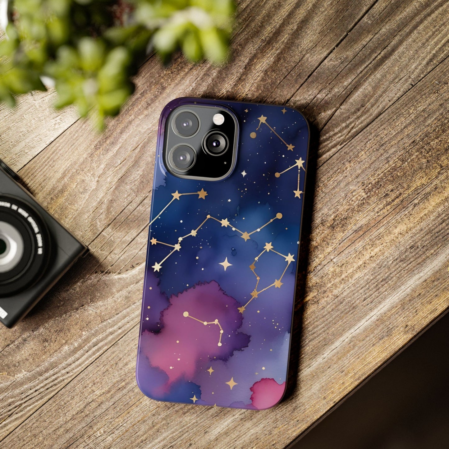 Galaxy Slim Phone Case - Cosmic Constellation Design for Stargazers and Astrology Lovers