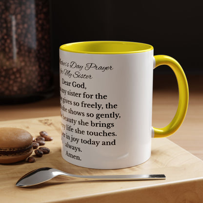 Sister Prayer African American Mother's Day Mug, gift