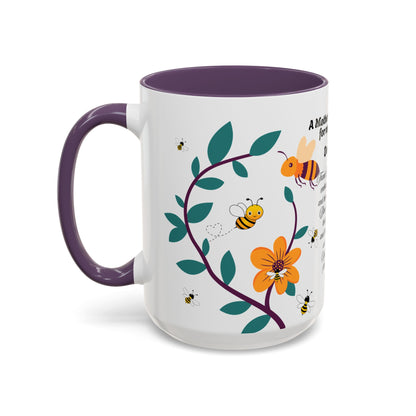 Grandma Prayer Coffee Mug (11, 15oz) Floral Bumble Bees Mother's Day Gift