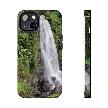 Nature Island Trafalgar Waterfall inspired Tough IPhone and Samsung phone Cases - Durable Protection for Outdoor Adventure
