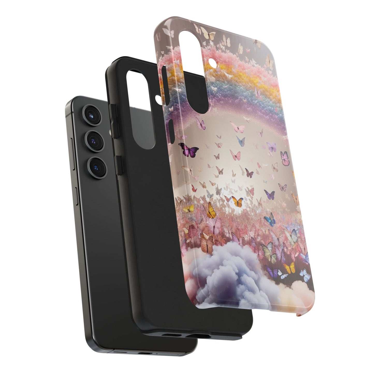Spring Butterfly & Rainbow Phone Cover – Stylish, Strong & Gift-Ready