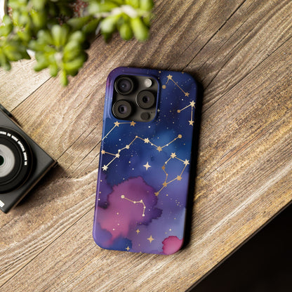 Galaxy Slim Phone Case - Cosmic Constellation Design for Stargazers and Astrology Lovers