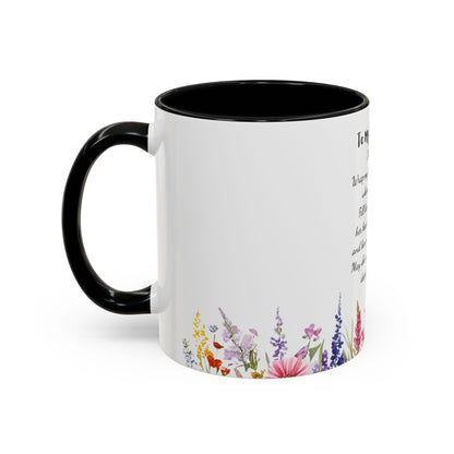 My Daughter Prayer Coffee Mug - Inspirational Prayer for My Daughter, Motivational Gift, Mother's Day, Floral Design