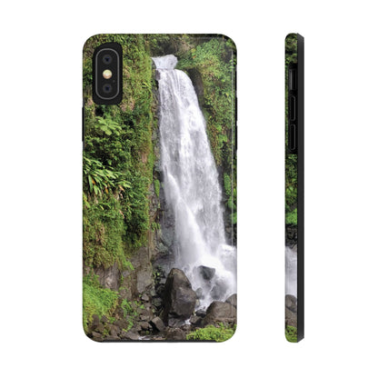 Nature Island Trafalgar Waterfall inspired Tough IPhone and Samsung phone Cases - Durable Protection for Outdoor Adventure