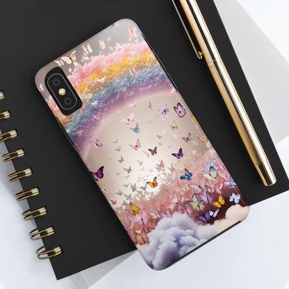 Spring Butterfly & Rainbow Phone Cover – Stylish, Strong & Gift-Ready