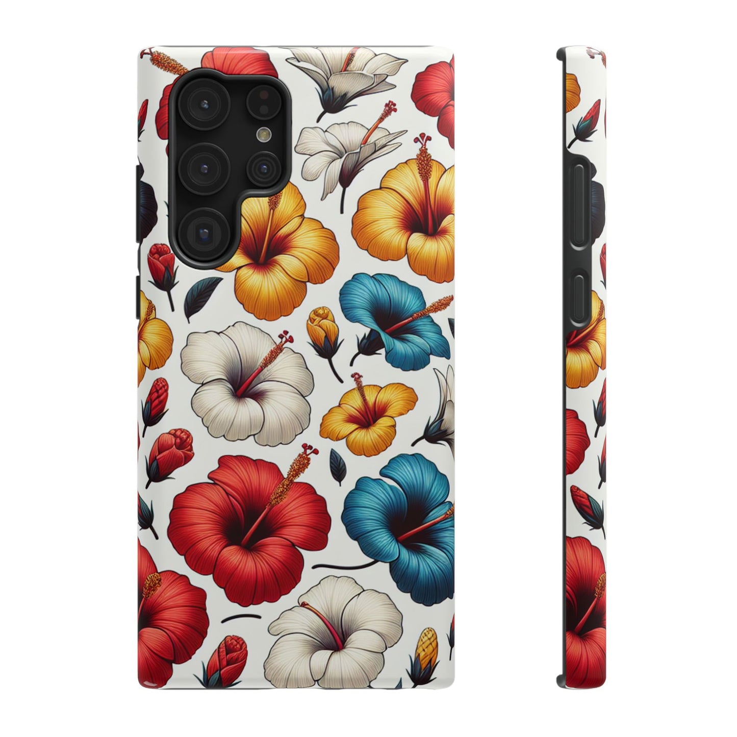 Hibiscus Bloom Impact-Resistant Phone Case – Bold Floral Protection