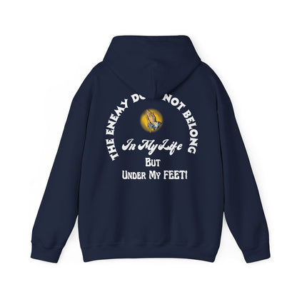 Praying Hands Hoodie - The Enemy Does Not Belong In My Life Sweatshirt