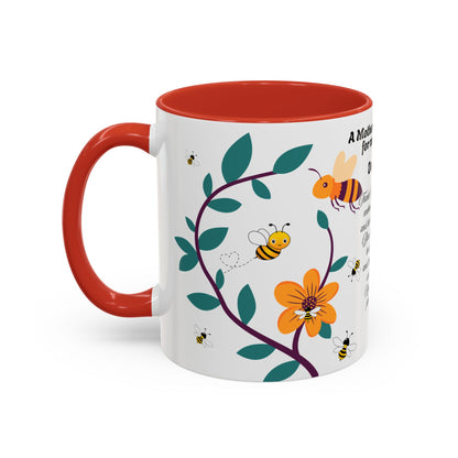 Grandma Prayer Coffee Mug (11, 15oz) Floral Bumble Bees Mother's Day Gift