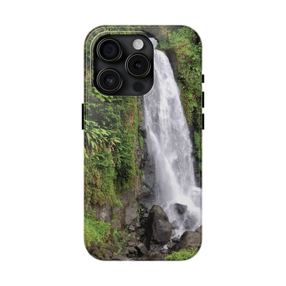 Nature Island Trafalgar Waterfall inspired Tough IPhone and Samsung phone Cases - Durable Protection for Outdoor Adventure