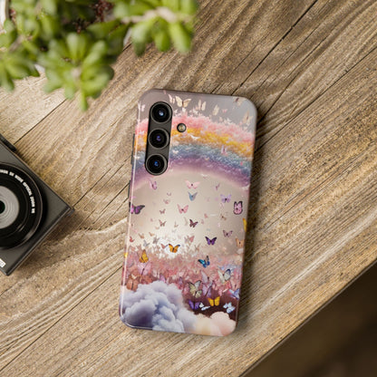 Spring Butterfly & Rainbow Phone Cover – Stylish, Strong & Gift-Ready