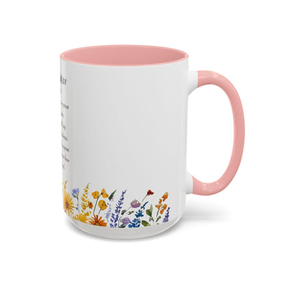 My Daughter Prayer Coffee Mug - Inspirational Prayer for My Daughter, Motivational Gift, Mother's Day, Floral Design
