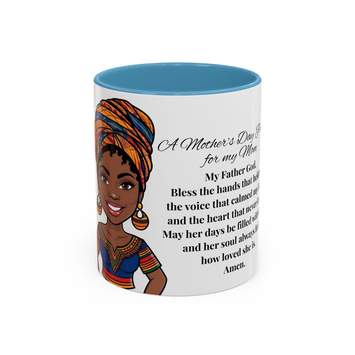 Mom Mother's Day Prayer Mug- African/American/Caribbean Mother's Day Prayer Coffee Mug, Inspirational