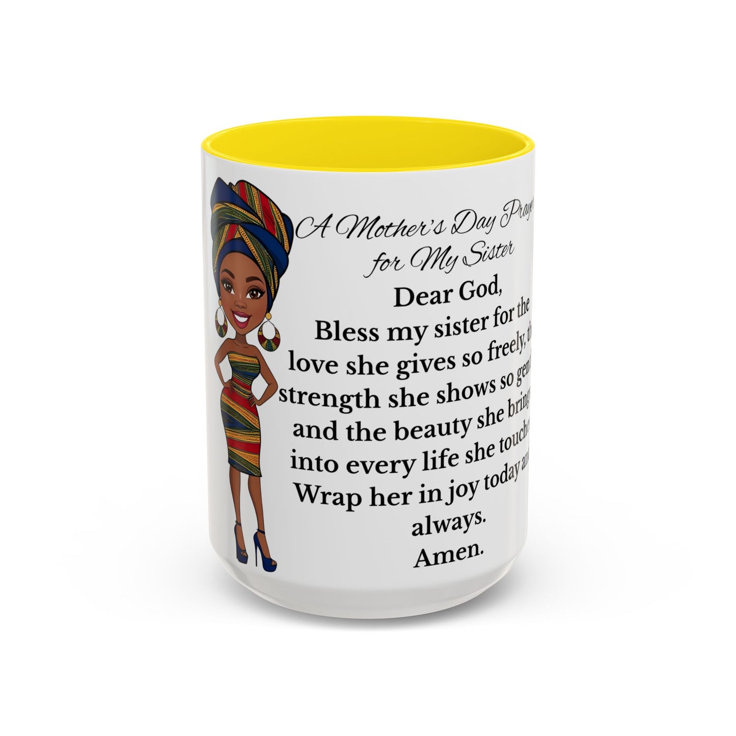 Sister Prayer African American Mother's Day Mug, gift