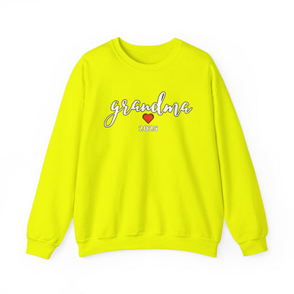 Grandma 2025 Red Heart Sweatshirt - Valentines Day, Mother's Day, Birthday Gift, Love Gift