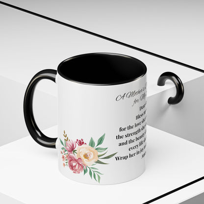 Sister Prayer Mother's Day Coffee Mug - Perfect Mother's Day Gift, Floral design