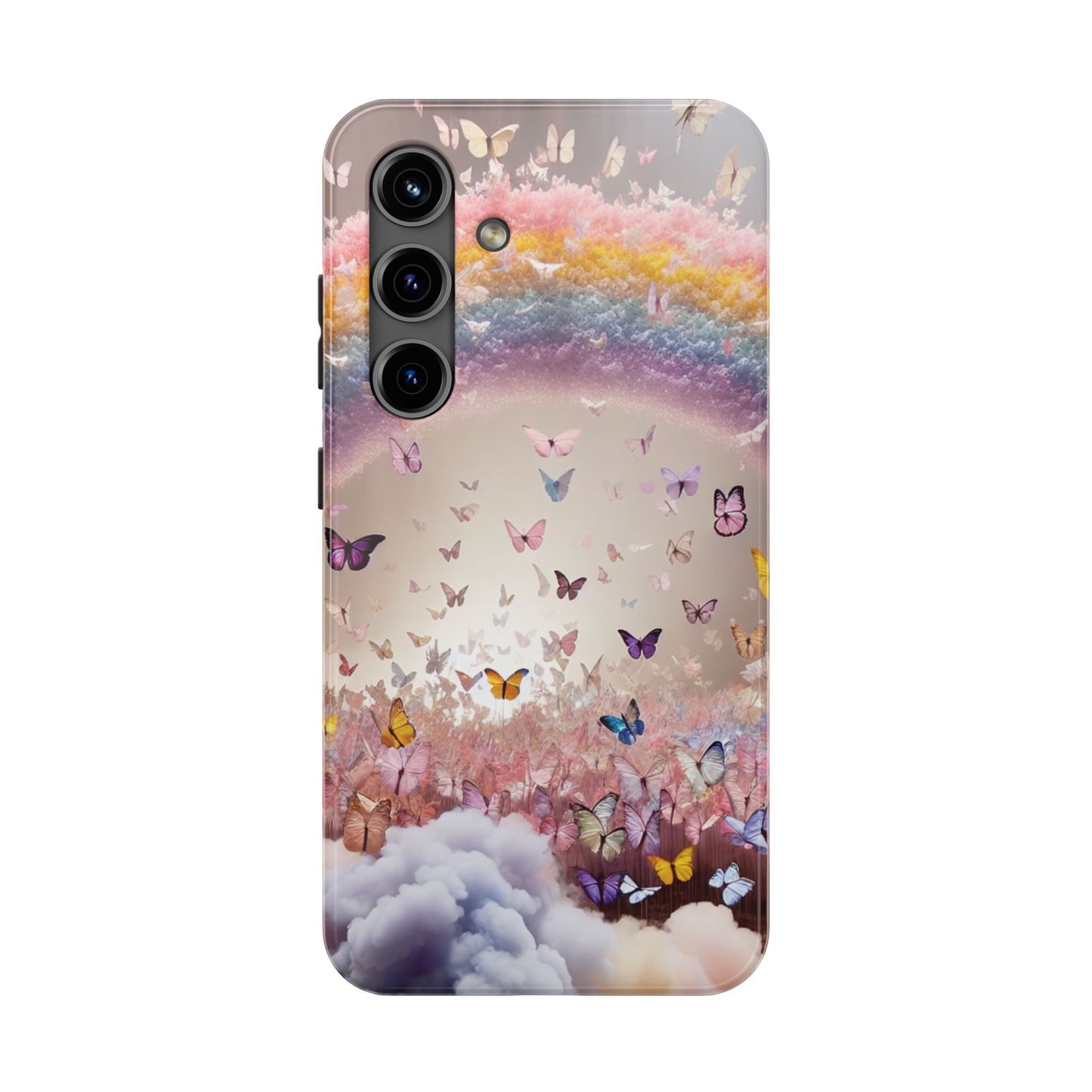 Spring Butterfly & Rainbow Phone Cover – Stylish, Strong & Gift-Ready